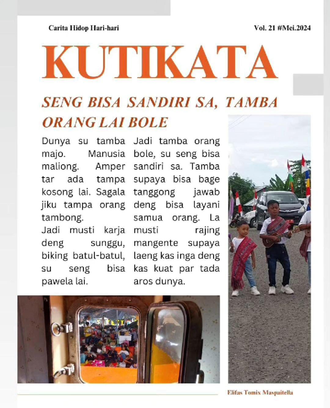 Seng bisa sandiri sa, tamba orang lae bole