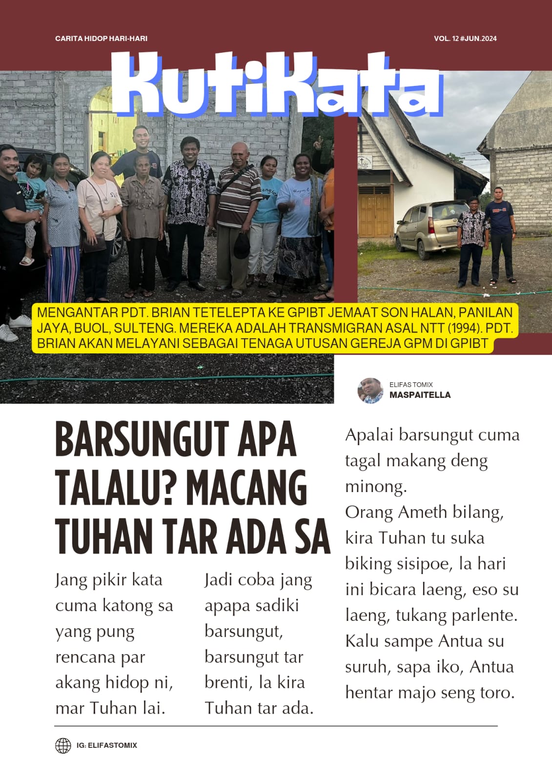 Bersungut apa talalu? macang Tuhan tar ada sa